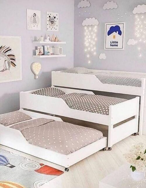 White MDF Kids Bed – Smart & Stylish Design for Kids